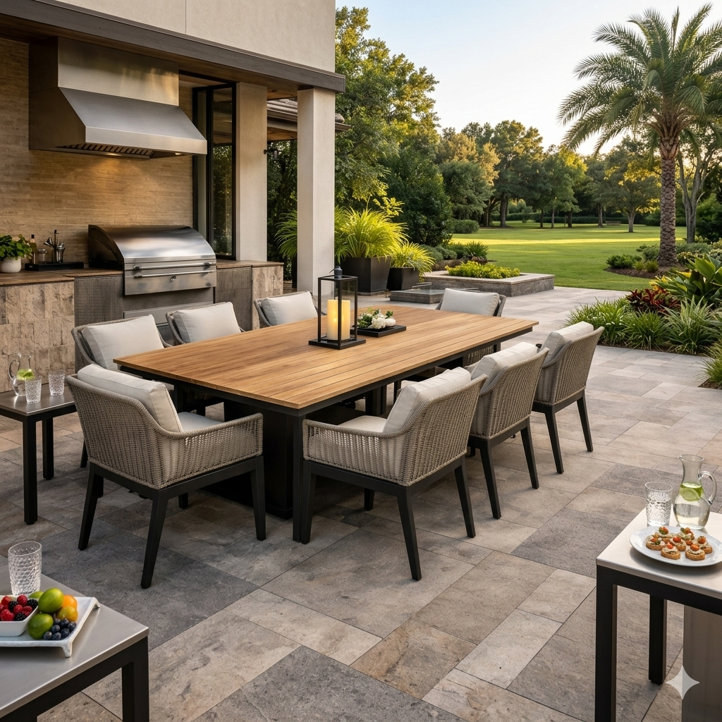 Malibu 9-Piece Outdoor Dining Set